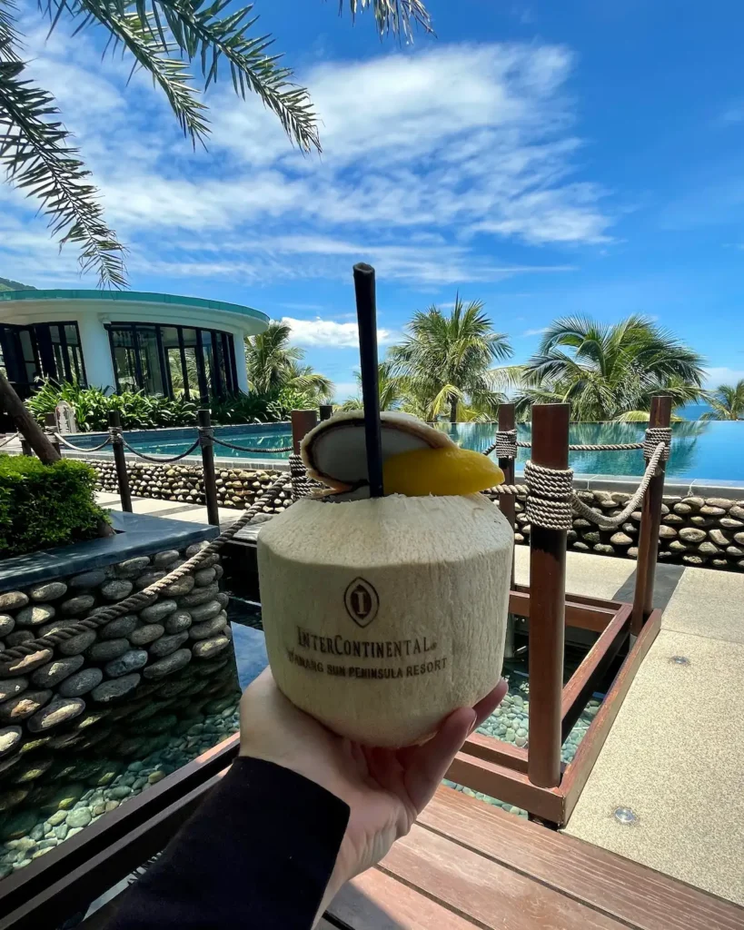 A Return to InterContinental Danang Sun Peninsula Resort tropical cocktail at InterContinental Danang Sun Peninsula Resort